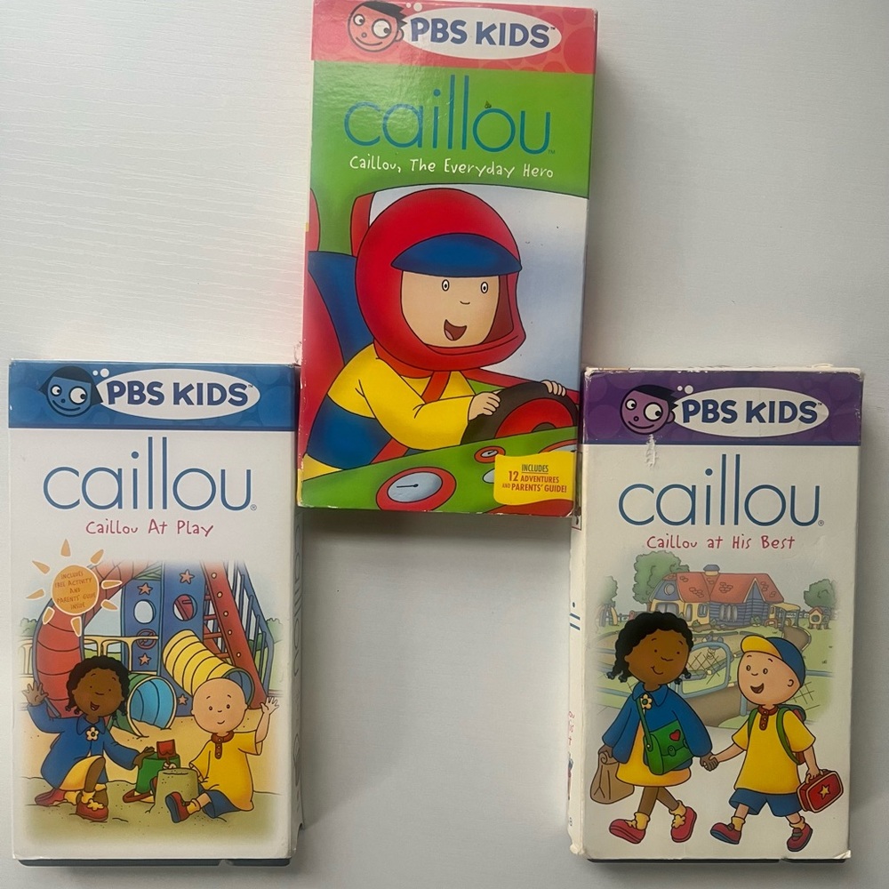Caillou VHS tapes